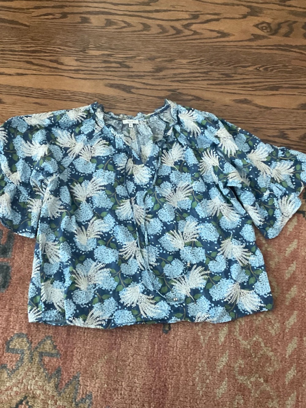 Women’s Voy top, size M, blue/green/white